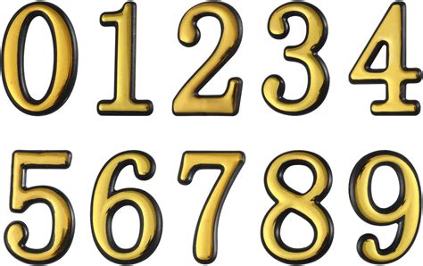 gold metal house number|4 Inch Modern House Number, Gold Self Adhesive .